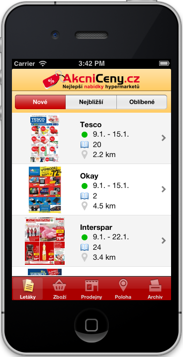 Mobilní aplikace AkcniCeny.cz